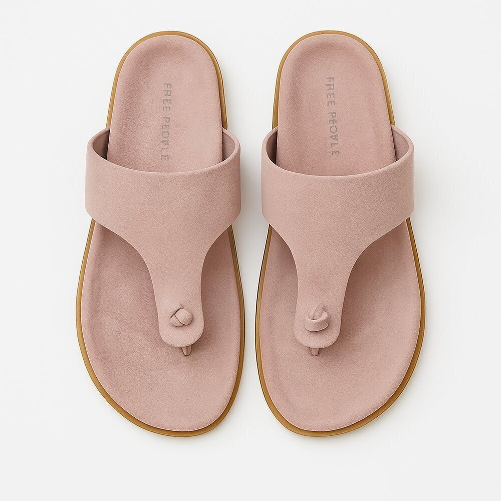 NEW Free People Mika Footbed Sandals Leather in Orchid Ice Suede Size 11